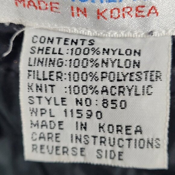 VTG Pennzoil Penske Racing Black Insulated Zip Bomber Puffer Jacket Medium M - Picture 4 of 16